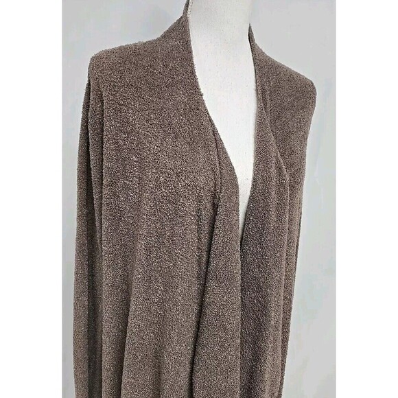 Barefoot Dreams Bamboo Chic Lite Calypso Wrap Cardigan Sweater Cocoa Brown L/XL - Picture 6 of 11